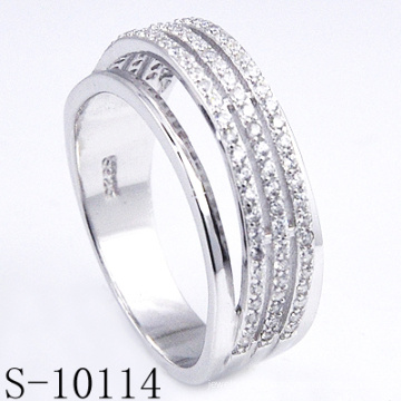 Neue Design Micro Pave Zirkonia 925 Silber Ring (S-10114)